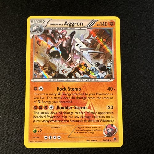 Pokémon TCG Team Magma's Aggron Double Crisis Holo