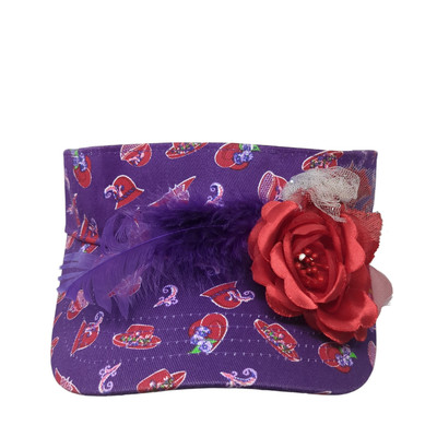Unbranded Strapback Visor Hat Multicolor One Size Rose Feather Outdoor