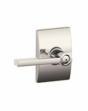 Schlage F40-LAT-CEN Latitude Privacy Door Lever Set - Nickel