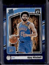 2024-25 Donruss Optic Ajay Mitchell Purple Shock Prizm RC Rated Rookie #274