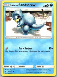 Alolan Sandshrew 28/156 Sun & Moon Ultra Prism Common
