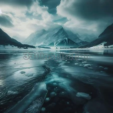 Digital Image Picture Photo Wallpaper Background Desktop Mountain Lake Ice #A330