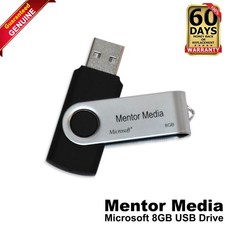 Microsoft 8GB USB Flash Drive Mentor Media USB 2.0 Type-A FAT32 CY7CY