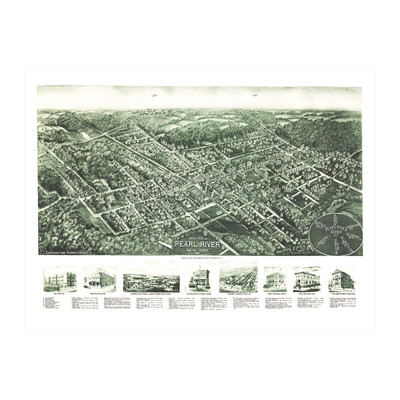 Old Map of Pearl River, NY 1924 - Vintage Pearl River New Yo