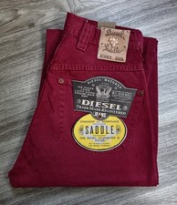 DIESEL Jeans Saddle Gr.27/29 neu bordeaux 90er Jahre  NP 179.-&euro; unisex Vintage