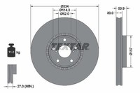 Textar 2X Bremsscheibe Links+Rechts Vorne FüR Lexus