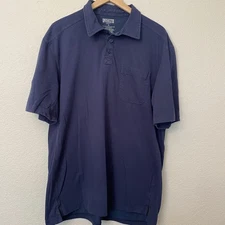 Duluth Trading CO. henley t-shirt mens XL Xlarge Navy short sleeve button work