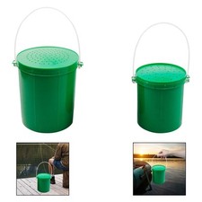 Fishing Tool Storage Bucket for Worm Bait with Lid for Outdoor Use