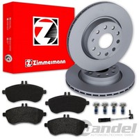 Zimmermann Bremsscheiben 288Mm + BelÄGe Vorne FüR Mercedes C-KLASSE W204 S204