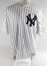 2018 New York Yankees Luis Cessa #85 Game Used White Jersey ST Opening Day 48 8