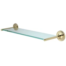 BA319PB Classic Glass Shelf, Polished Brass