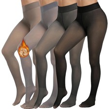 Women Thick Fleece Lined Thermal Pantyhose High Waist Slimming Tights Stockings