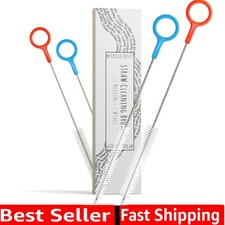 Heavy Duty Cleaning Brushes Set of 4 - Extra Long Straw Cleaners for Metal an...