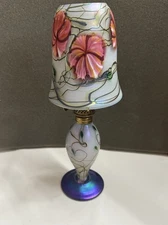 Signed Carl Radke / Phoenix Studios Custom Art Glass Miniature Oil Lamp