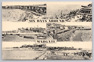 Six Bays Around Margate Multiview Kent 1930s Paragon Series
