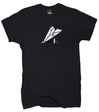 TShirt Astronauten Papierflieger Schwarz, XL