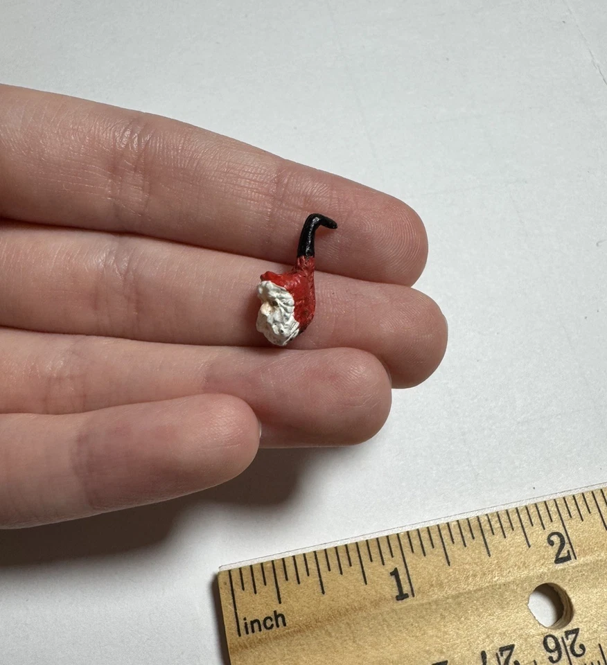 Pipa de tabaco escala 1:12 Papá Noel/Papá Noel para casa de muñecas miniatura de colección Foto 2 de 4