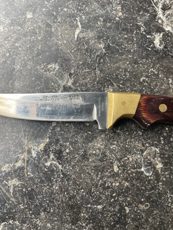 Cuchillo Jaws 708 vintage con estuche de acero inoxidable Foto 4 de 4