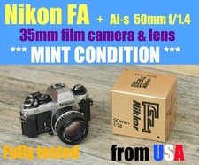  MINT  Nikon FA 35mm film camera  Nikkor Ai-s 50mm f/1.4 lens