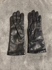 Vintage Fownes Black Leather Gloves Cashmere Lined, Size 7 — photo 2