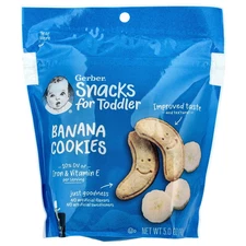 Snacks for Toddler, Banana Cookies, 12+ Months, 5 oz (142 g)