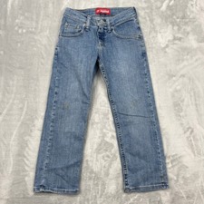 Lee Premium Collection Kids Boys Jeans Size 8 Blue Medium Wash Regular Fit Denim