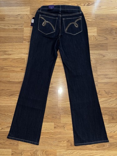 Pantalones de mezclilla para mujer NYDJ Not Your Daughters talla 6 Marilyn pierna recta lavado oscuro nuevos con etiquetas - Imagen 14 de 24