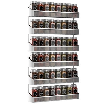 2 Pack 3 Tier Spice Rack Organizer Counter Top Stand or Wall Mounted Storage