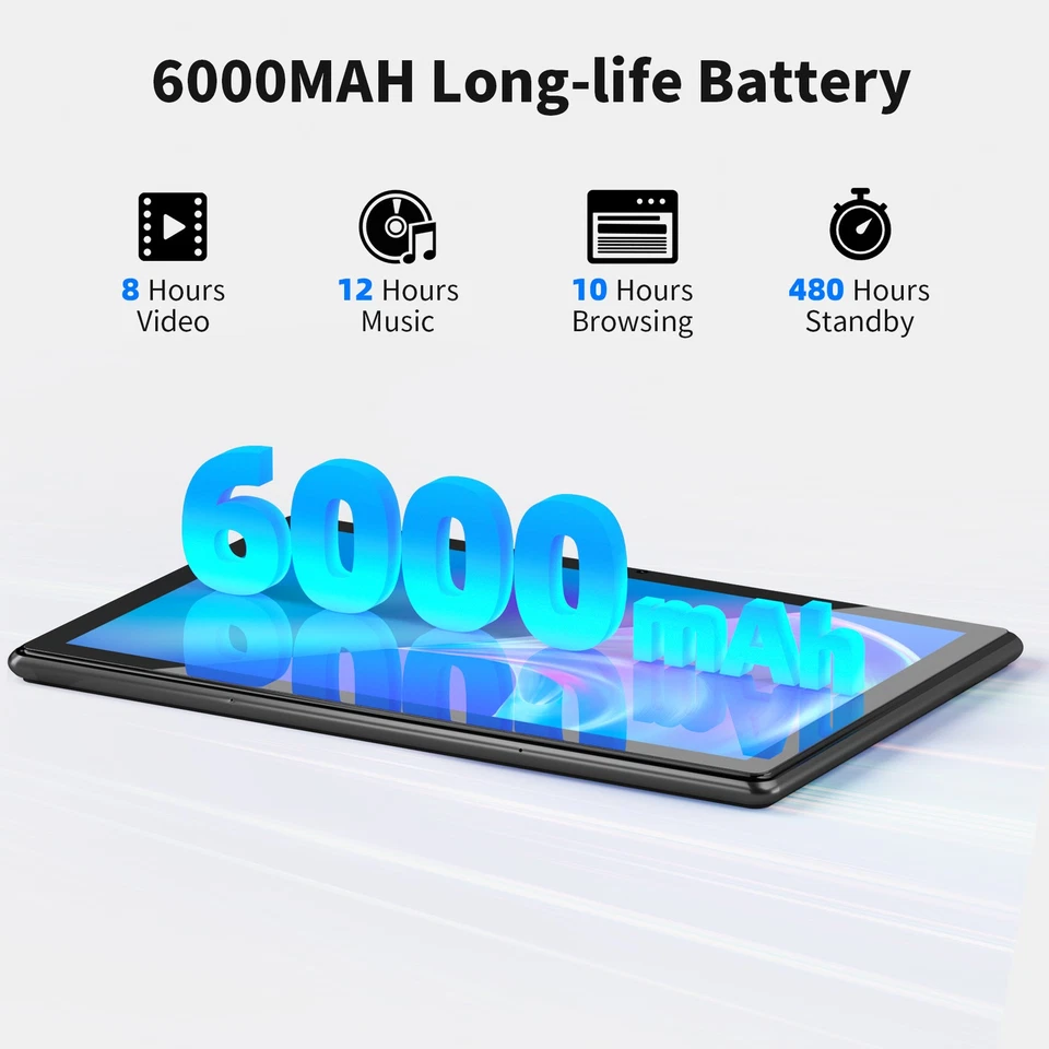 SGIN WIFI Android Tablet 10.1'' IPS Display 64GB 128GB Bluetooth 5.0 Quad Core - Image 4 of 4