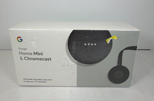 Google Home Mini  Chromecast Bundle Smart Speaker  Streaming Device New