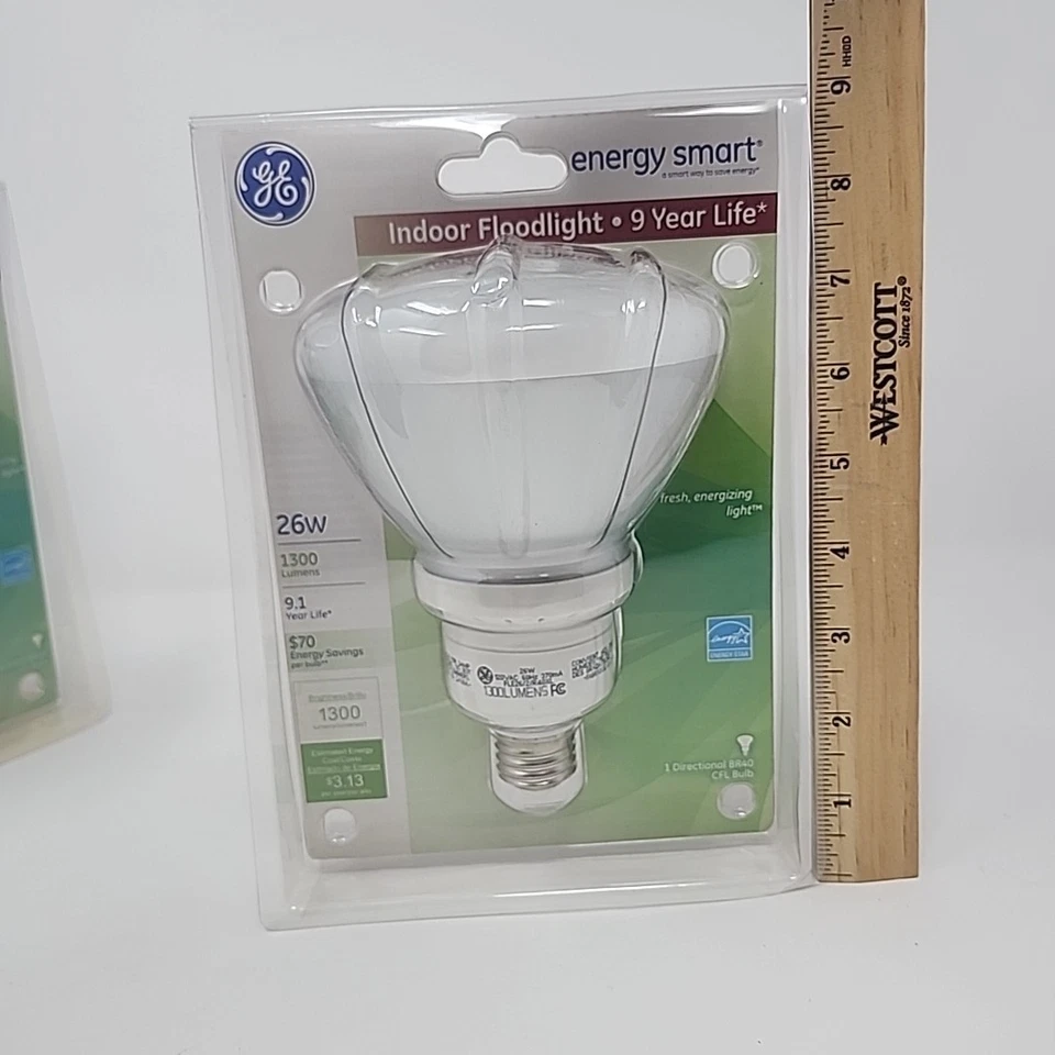 Conjunto de 2 holofotes internos GE 26W 1300 lúmens Energy Smart 2700K BR40 - Imagem 4 de 4