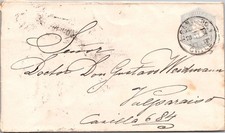 1894 Santiago Chile Mail Cover To Valparaiso Casilla 684