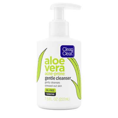 Clean & Clear Aloe Vera Gentle Facial Cleanser, 7.5 fl oz (5 Pack)
