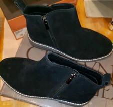 Crown Vintage Gorgie Ankle Boots, Black Suede, Women's 8.5