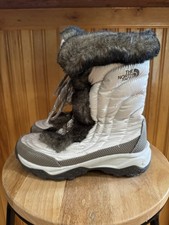 The North Face Girl's Size 3 Goosedown Faux Fur Lined Winter Snow Boots Lace Up