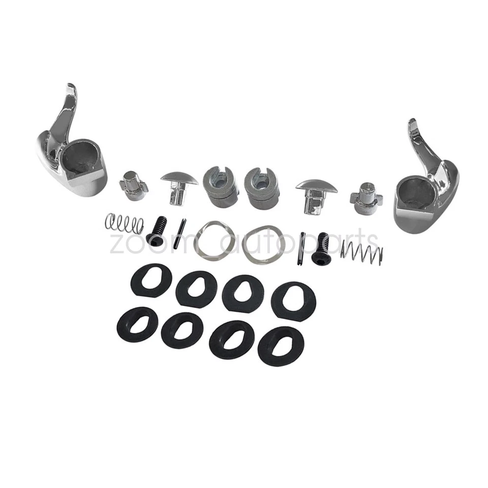 Locking Vent Window Handle Chrome Pair Kit for Chevy GMC Blazer Jimmy Suburban - Image 2 of 4