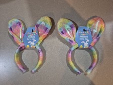 2 EASTER Headbands Multi-Colored Ears Decorations