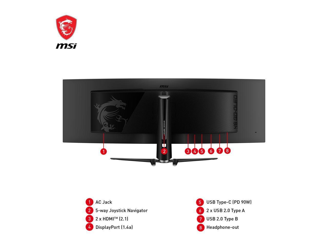 MSI MPG 491CQP QD-OLED 49" 32:9 1800R Curved 144Hz 0.03ms 10