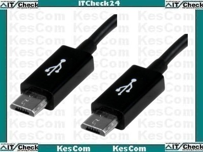 Ladekabel Micro USB auf Micro USB 0,18 m zb. Handy - Handy o. Elektro Fahrrad