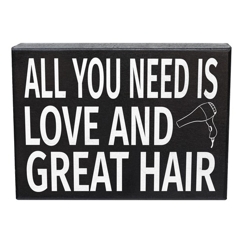 JennyGems All You Need Is Love and Great Hair Sign, Hair Stylist Salon Gift - Picture 7 of 10