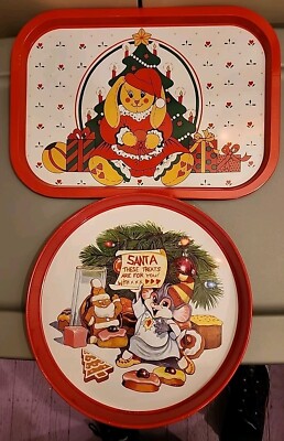 Serving Trays ~ Lot Of 2 ~ Christmas ~ Serving ~ Snack ~ Decor ~ Kitchen ~ Party