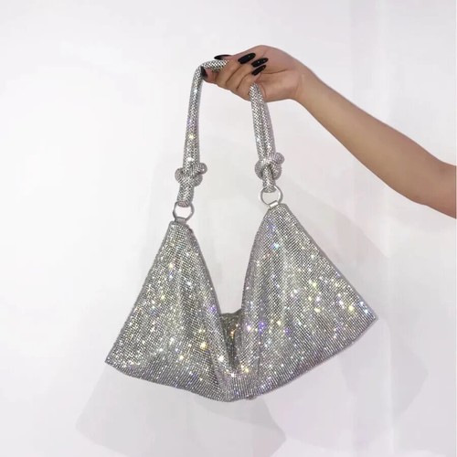  2024 Sparkling rhinestone crystal handbag with shoulder bag handle - 第 1/30 張圖片