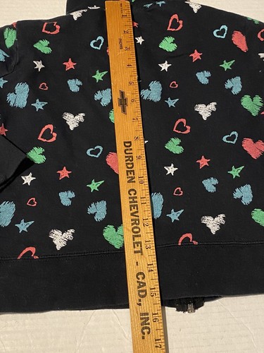 bcg size L girls full zip hoodie sweater hearts and stars - Picture 3 of 6