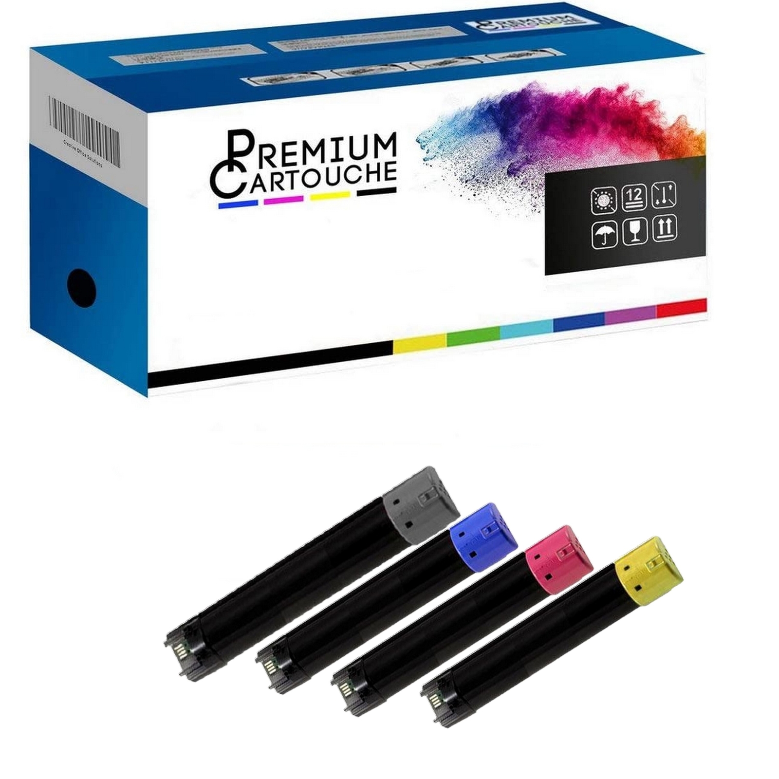 Cartouche 4 toners C13S050657 C13S050656 C13S050658 C13S050663 multipack haute capacité