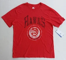 Starter Atlanta Hawks Short Sleeve Red T-Shirt Size Large 