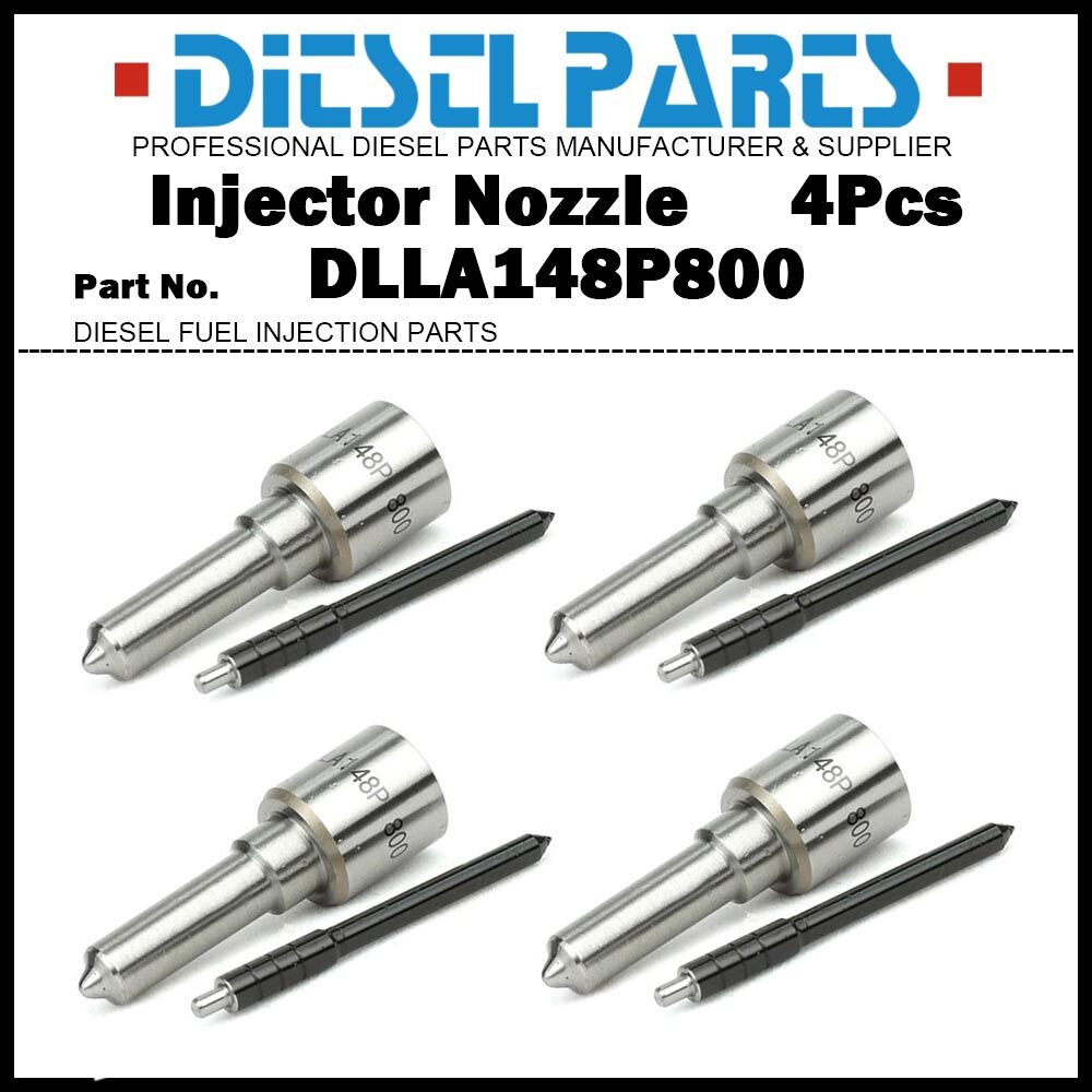 4Pcs Fuel Injector Nozzle DLLA148P800 for Nissan Almera Primera