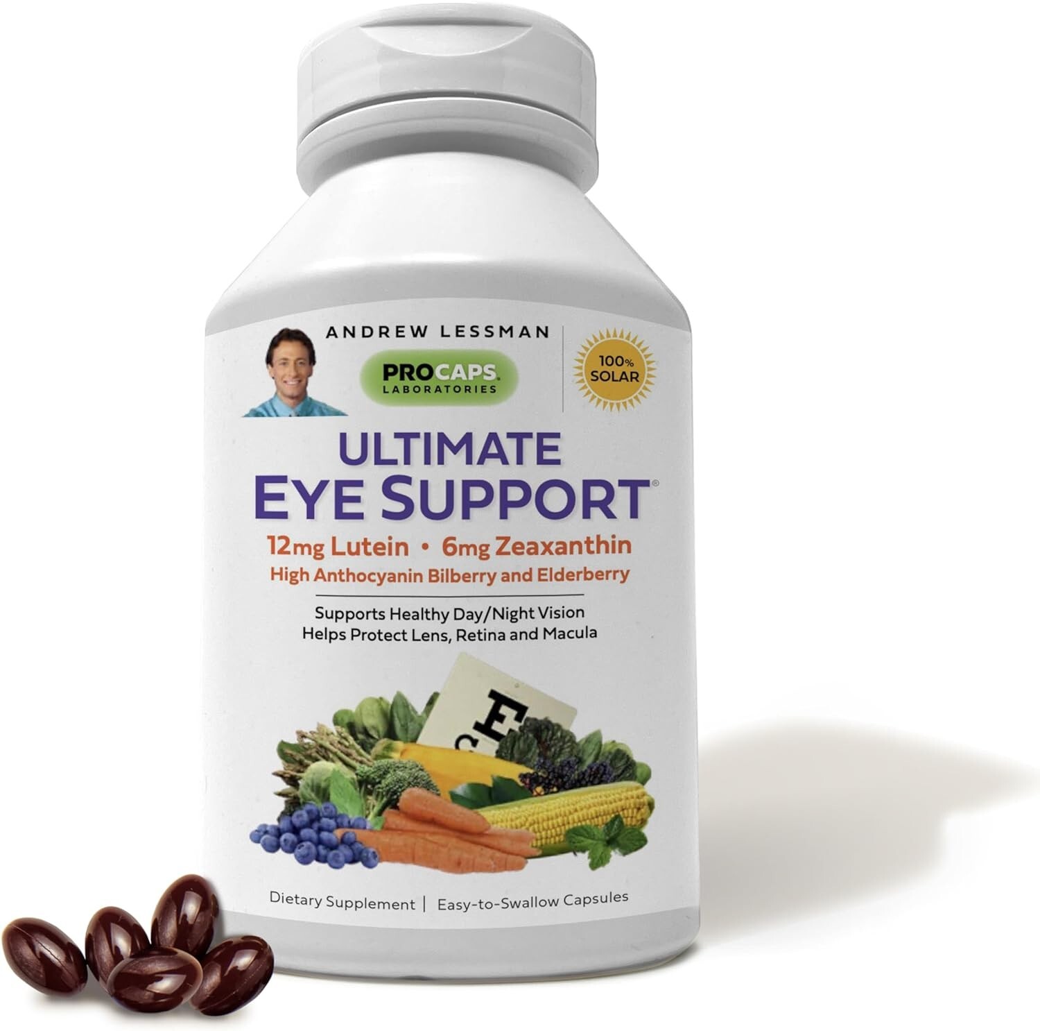 Premium Eye Health Supplement: 180 Softgels with Lutein, Zeaxanthin & Bilberry
