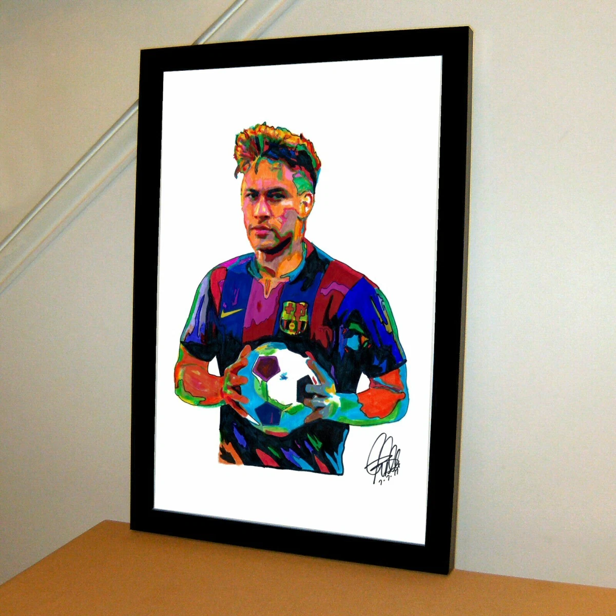 Affiche Neymar Jr. PSG – Poster Vintage Pour Fan De Football – Impression Déco
