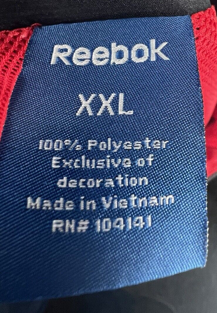 Reebok Jacket Mesh Lined Windbreaker Men's 2XLarge Red Full Zip 100% Polyester thumbnail 8