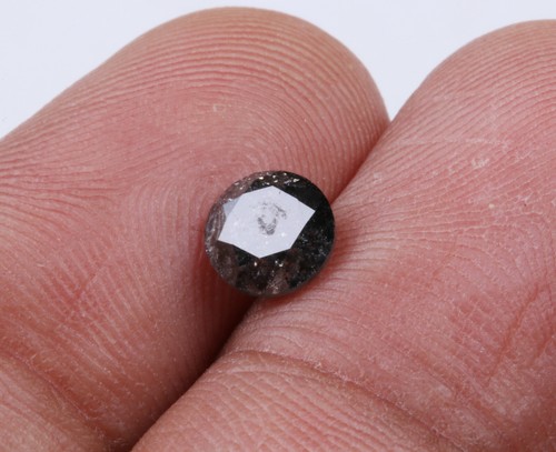 1.03cts 5.73mm Natural Grey Salt & Pepper Round Brilliant Cut Loose Diamond V04 - Picture 7 of 11